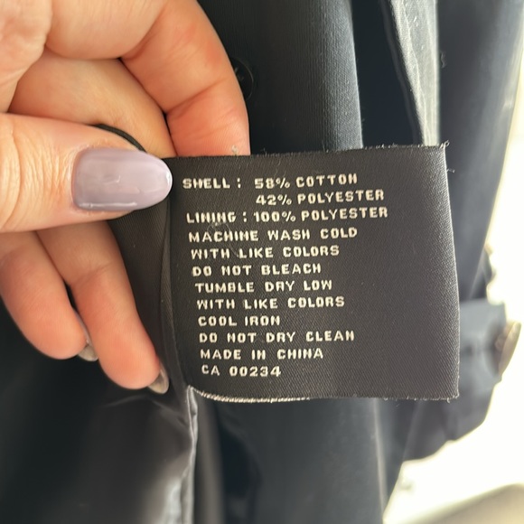 London Fog Black Trench - Picture 8 of 11